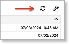 NetSuite sync and settings controls with the sync control highlighted and last-sync dates beneath