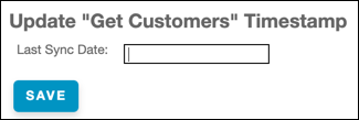 Get Customers sync step row with its edit action and date field