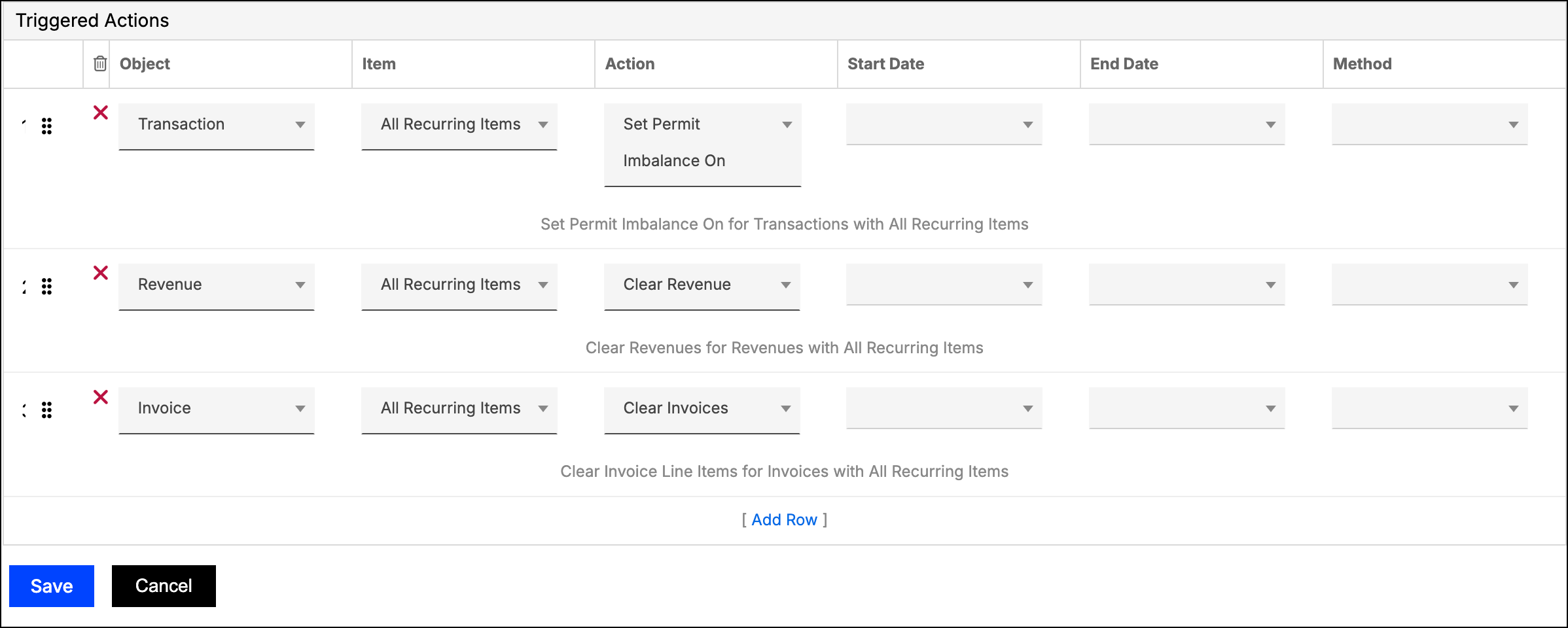 Template data usage settings