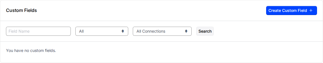Custom fields shown against a customer record