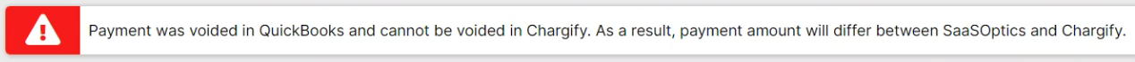 a red warning that a payment voided in QuickBooks cannot also be voided in the billing system