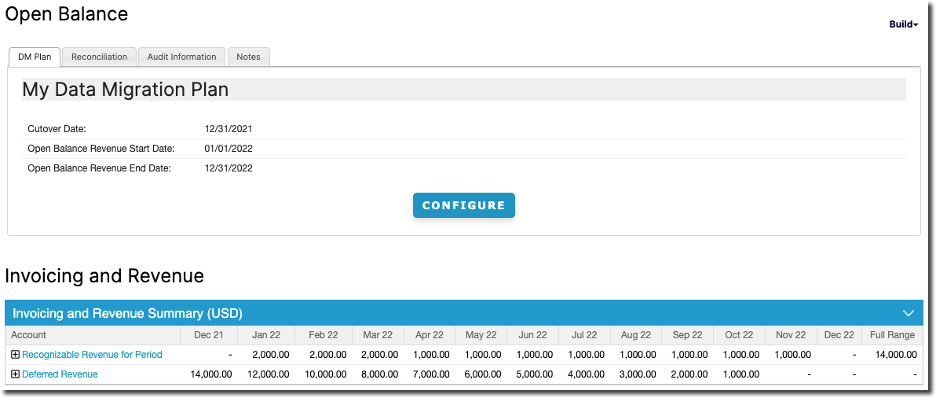 Open Balance home screen with all four tabs and the Invoicing and Revenue summary below