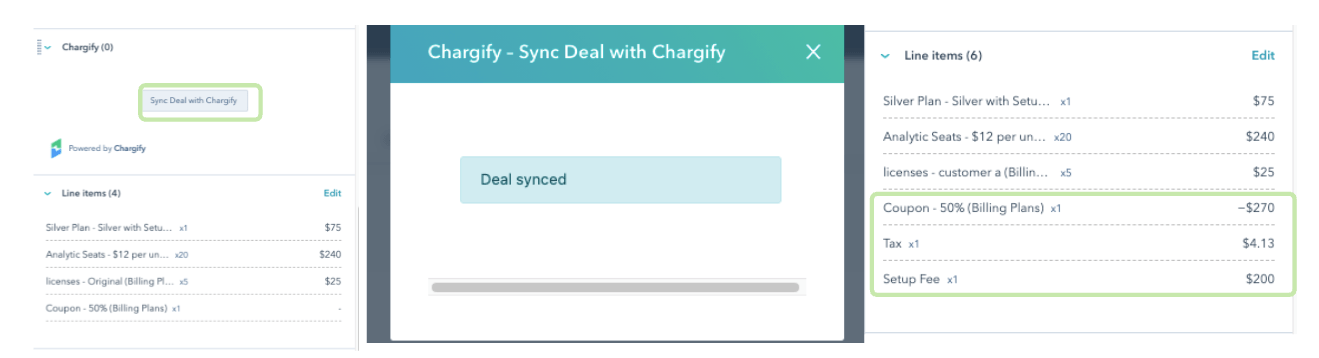 Sync deal with subscription preview screenshot