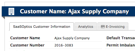 the synced Maxio Platform customer, whose name is taken from the Stripe description Ajax Supply Company