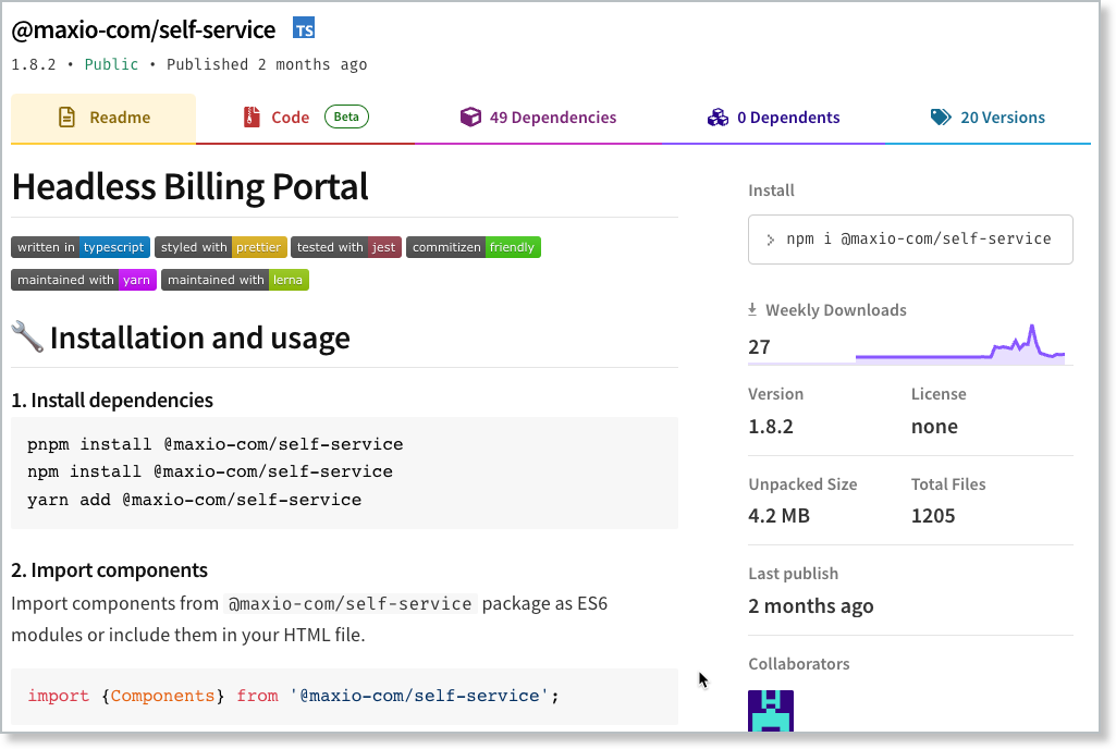 co_npmjs-com_maxio-com_HeadlessBillingPortal.png